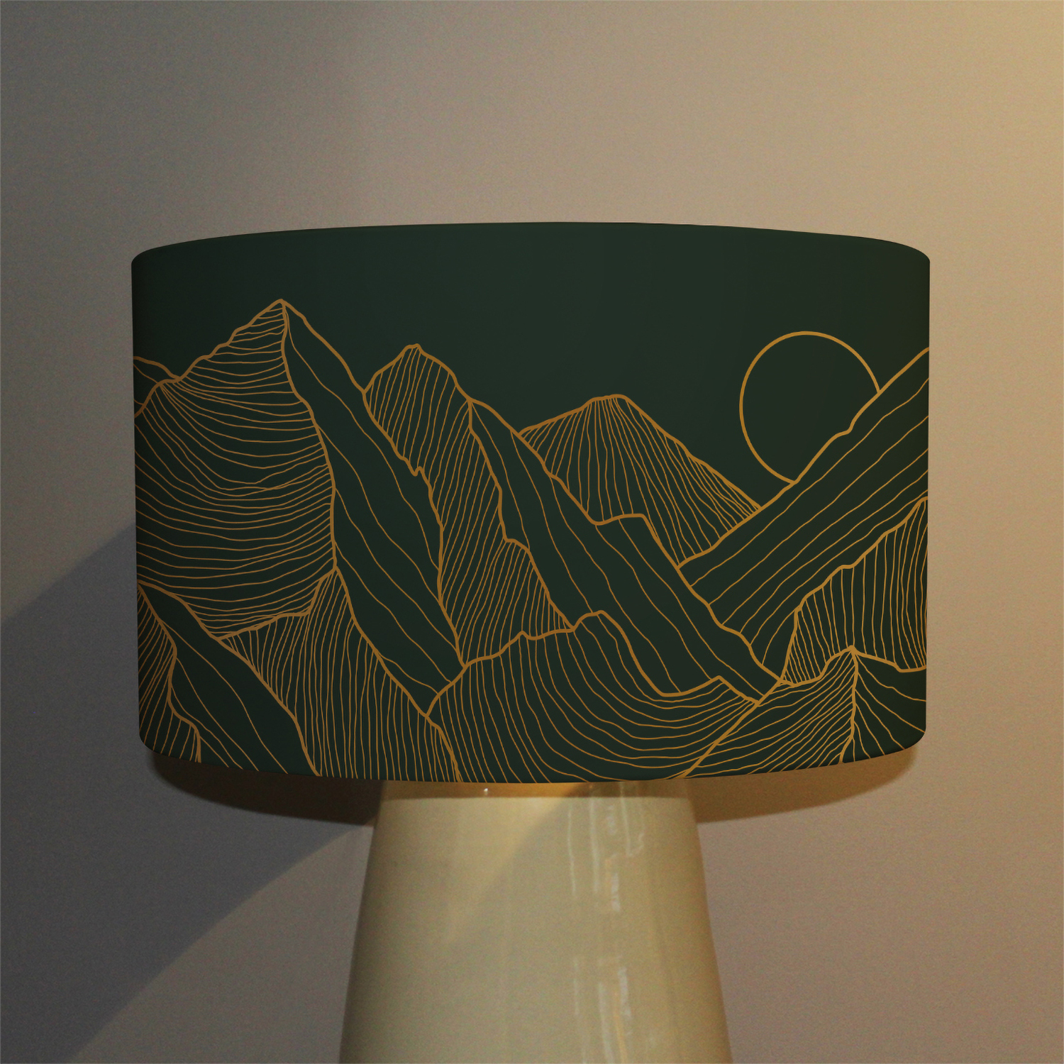 Image of Golden Mountain Line Art Designer Lamp&hellip;