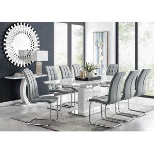 Arezzo Large Extending Dining Table with 8 Murano Chairs