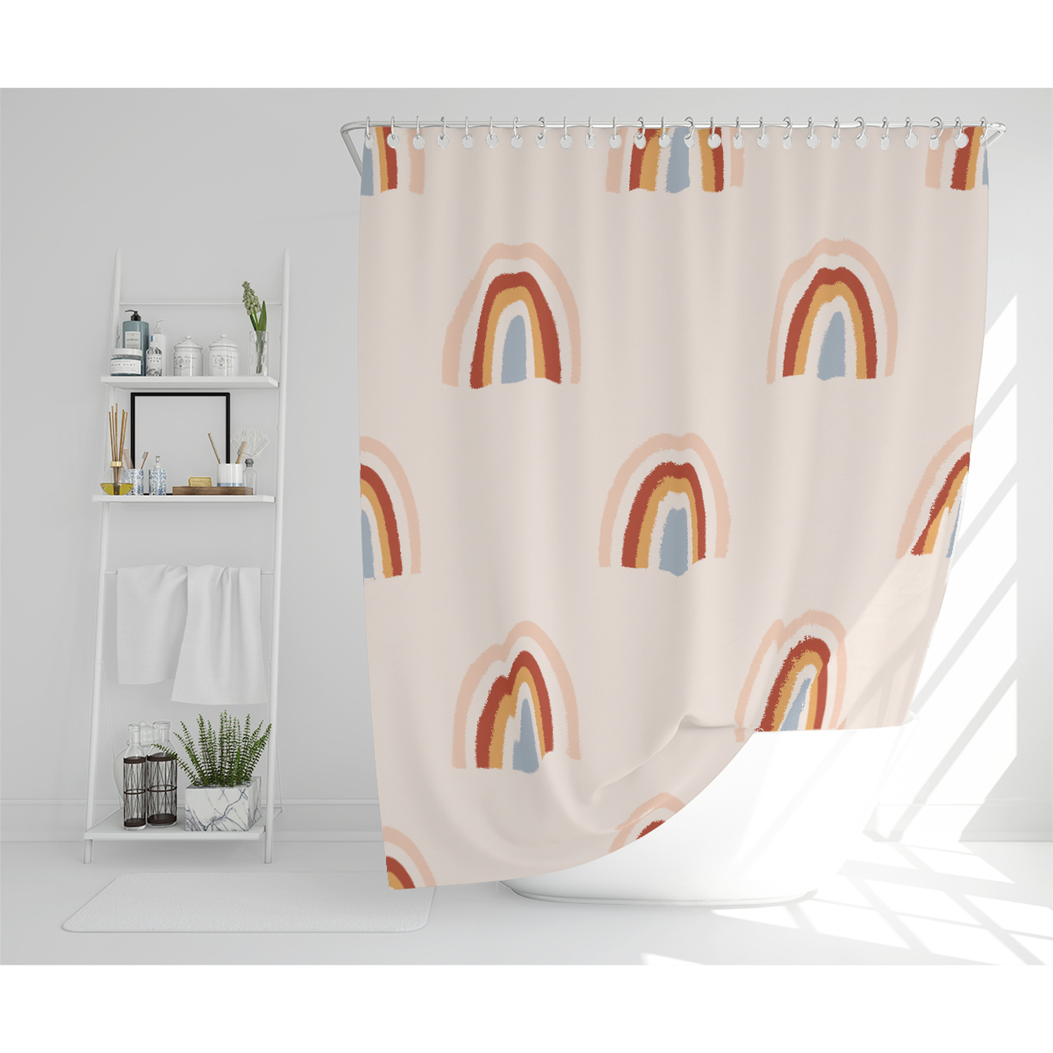Bohemianl Ethnic Pattern Shower Curtain - Brown