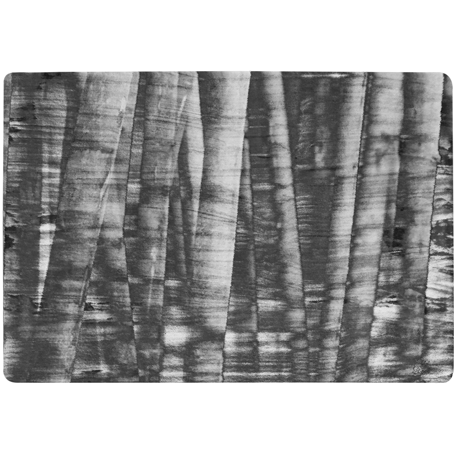 Black And White Bamboo Rug - Black / 150cm thumbnail
