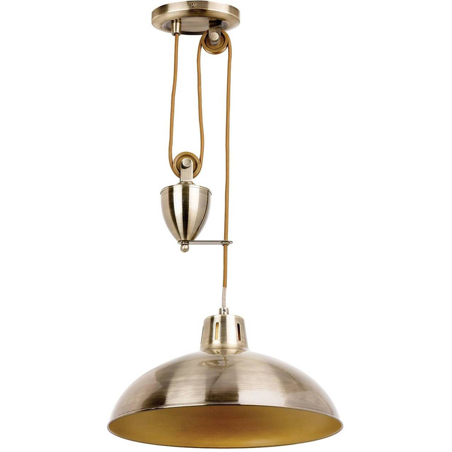 Polka Dome Ceiling Pendant Light Antique Brass, E27 - Antique Brass