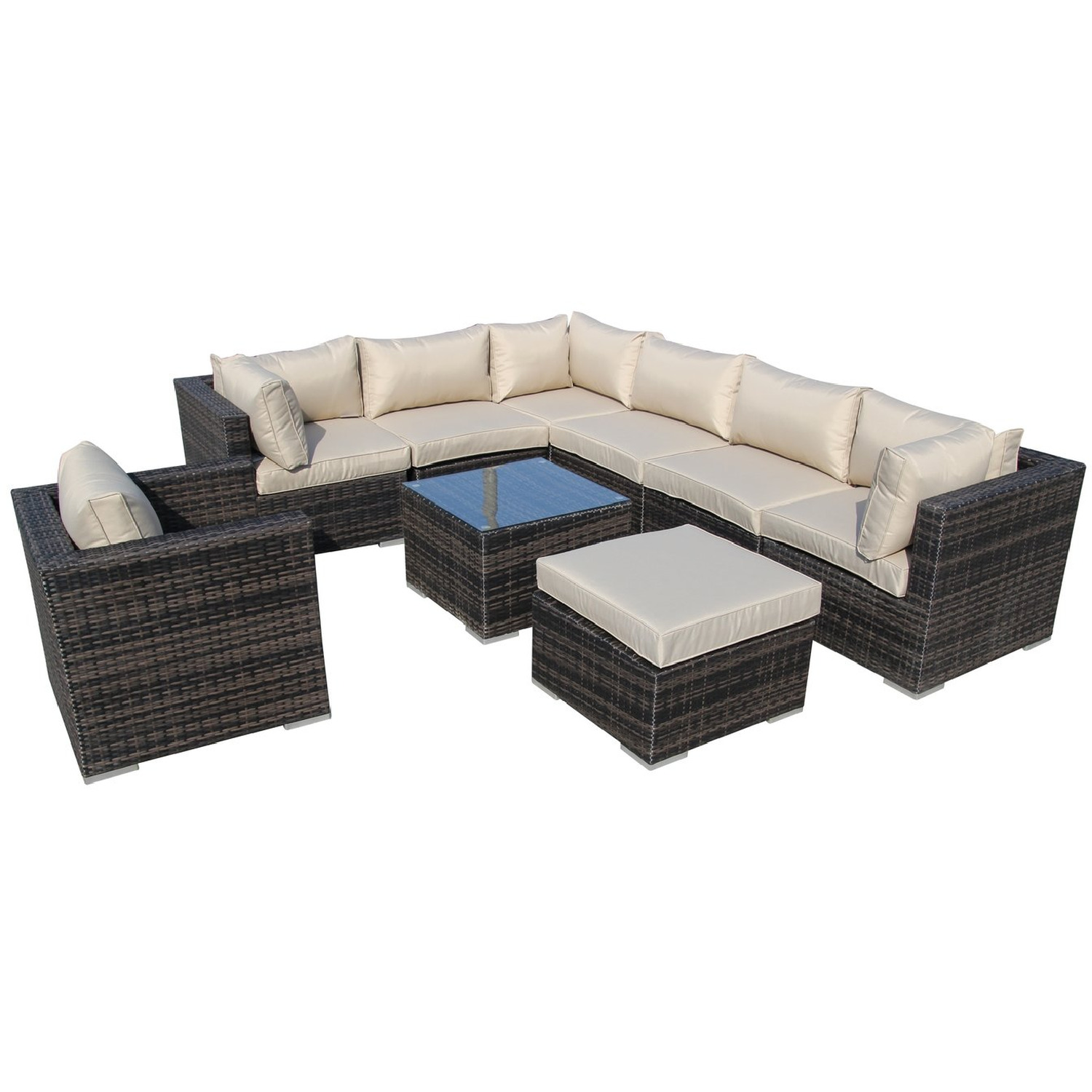Image of 9 Piece Rattan Garden Patio Sofa&hellip;
