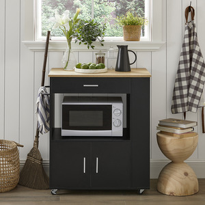 Kitchen Trolley with Drawer and Cupboard