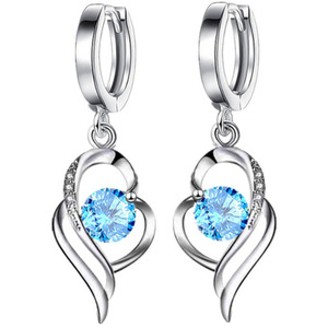 Swirl Zircon Studded Dangle Earrings