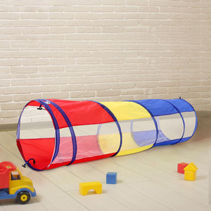 Foldable Kid Pop-up Crawl Tunnel Play Tent Baby Playhouse Red Yellow Blue