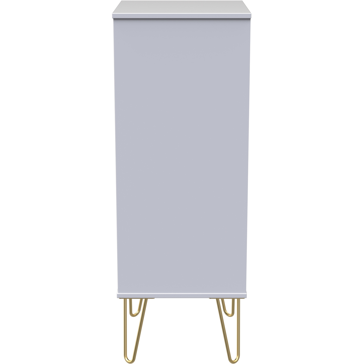 Cube Ready Assembled 5 Drawer Bedside Cabinet - White Matt