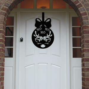 Antler Bauble Front Door Sign.