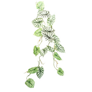 Artificial Hanging Trailing Plant Alocasia Dragon Light