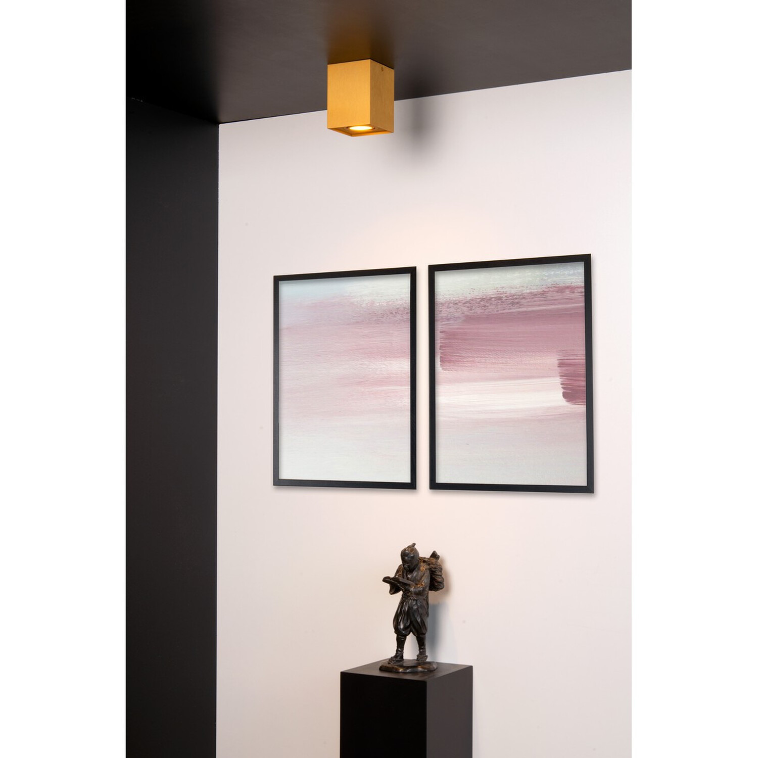Tube Modern Surface Mounted Ceiling Spotlight Matt Gold Brass - Brass