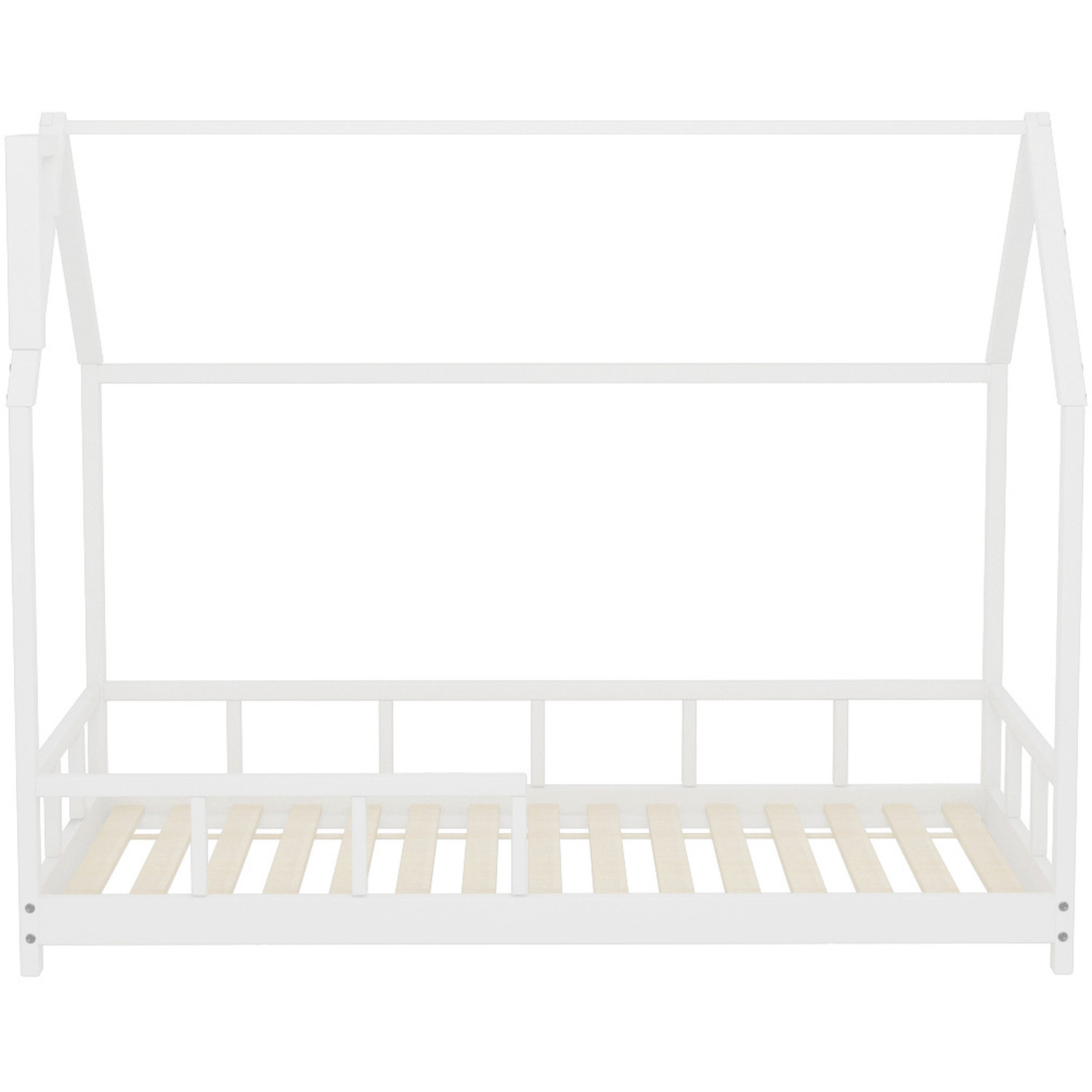 Pine Wood Toddler Bed - White