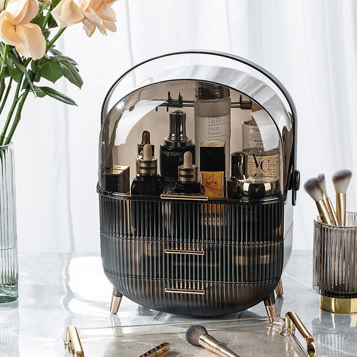 Drawer type cosmetic storage combination makeup box