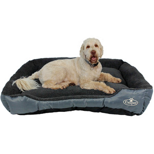 Dog Bed Faux Fur Cushion Pet XXXL Grey