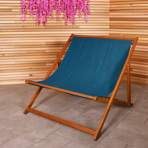 FSC Eucalyptus Wooden Double Deck Chair for Outdoors and Garden
