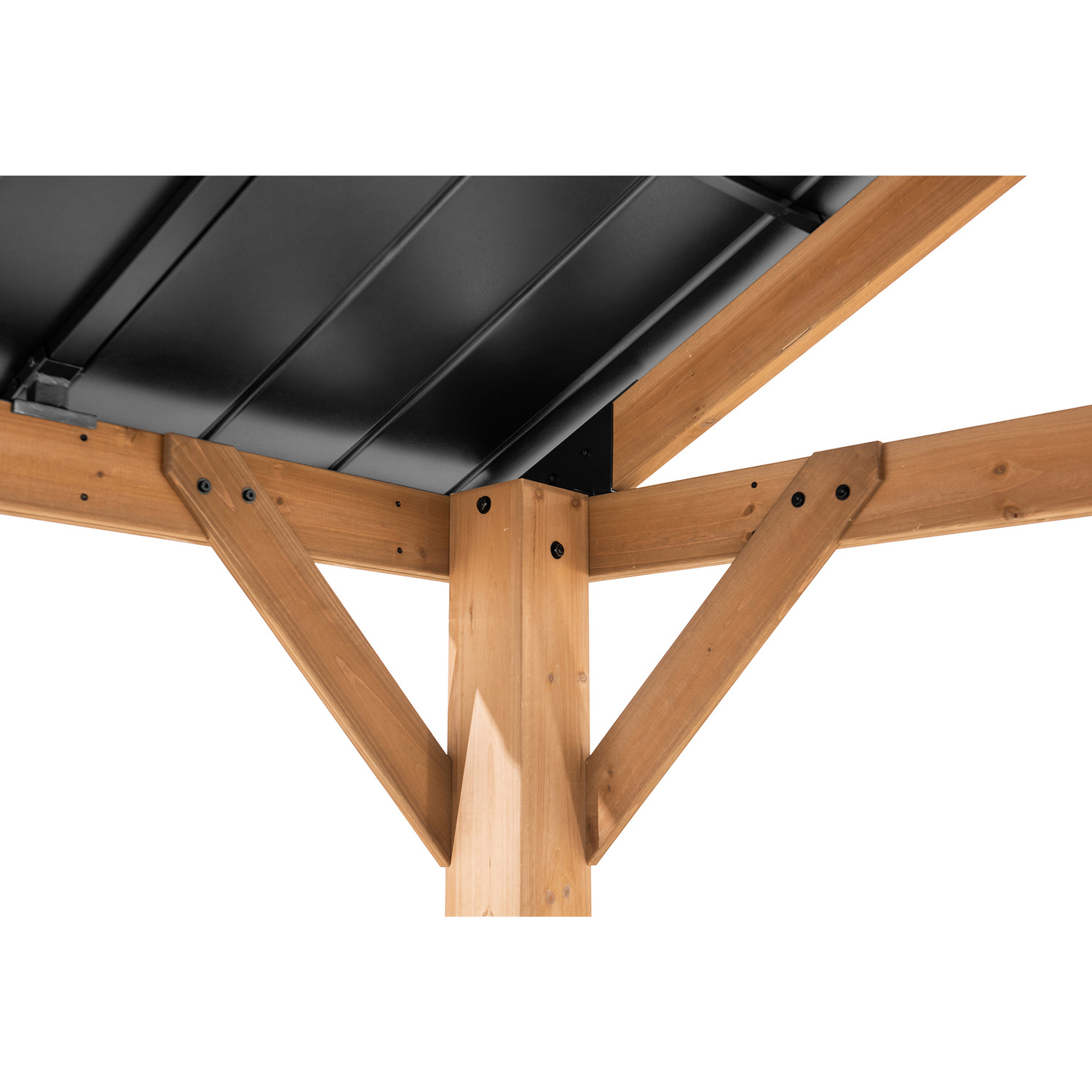 Cedar Wood Gazebo Rebra Anthracite - Black