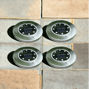 Silver LED Solar Power Ground Stake Lights