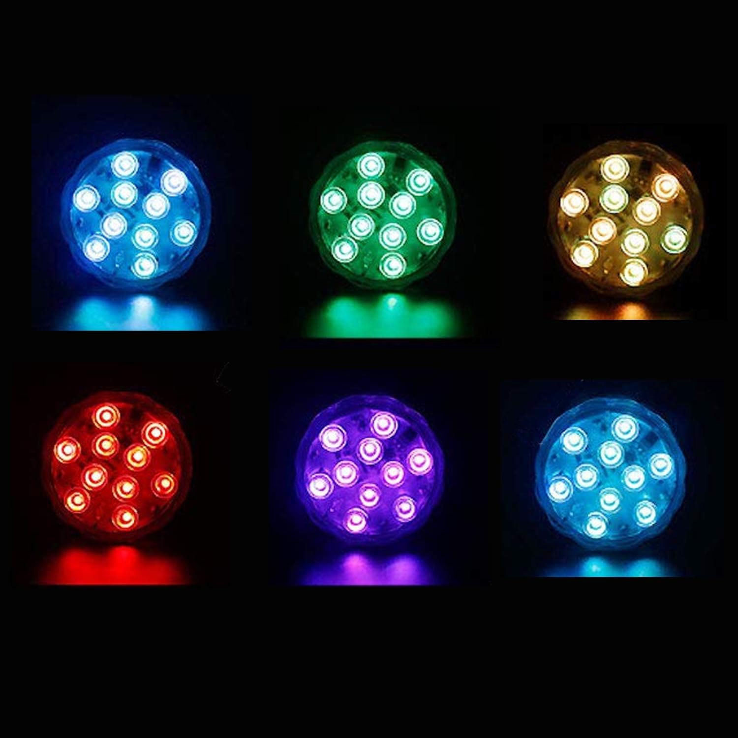Random Color Changing Lights Wireless LED Colour Changing Light with 10 RGB and Remote Control