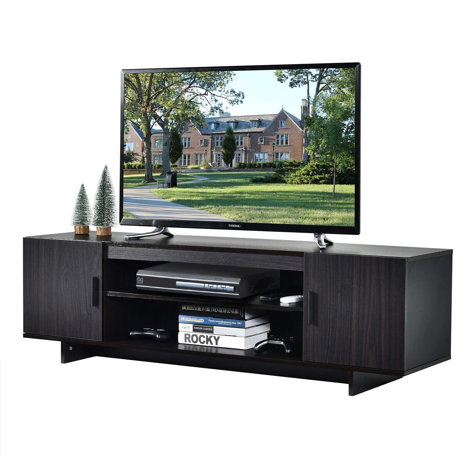 Tv Stand Media Entertainment Centre - Black