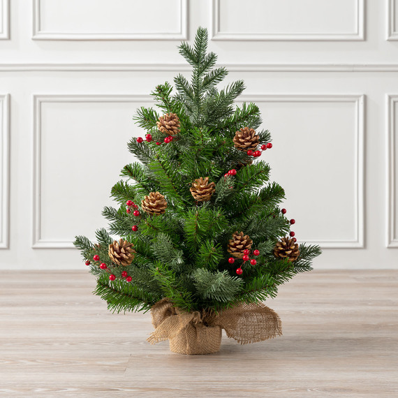 Mini Pinecone and Berry Christmas Tree 2ft