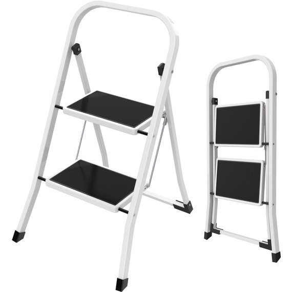 Small 2-Step Ladder Portable Folding Ladder
