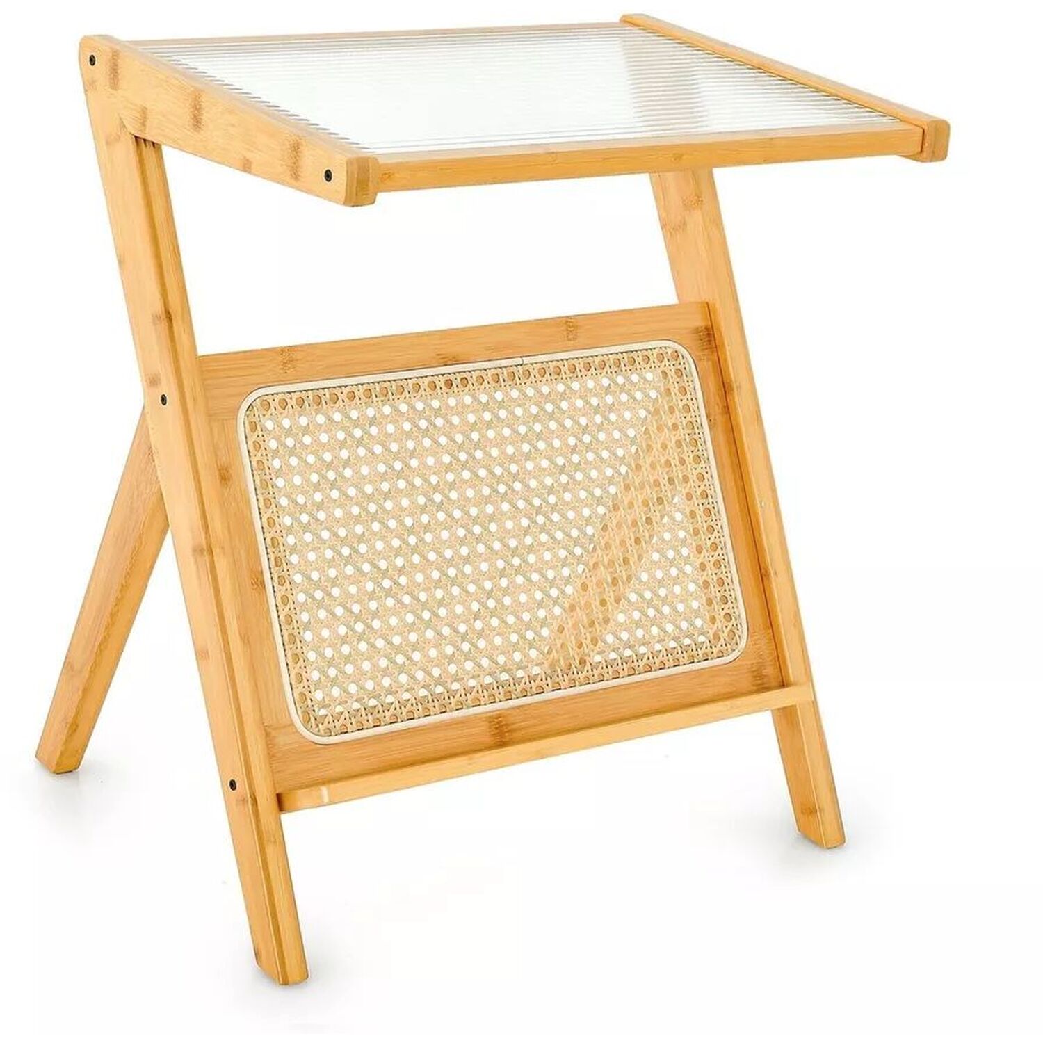 Bedside Table with Magazine Rack
