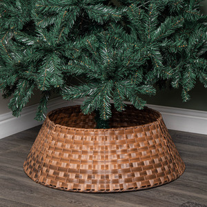 Large Plastic Wicker Rattan Woven Christmas Tree Skirt