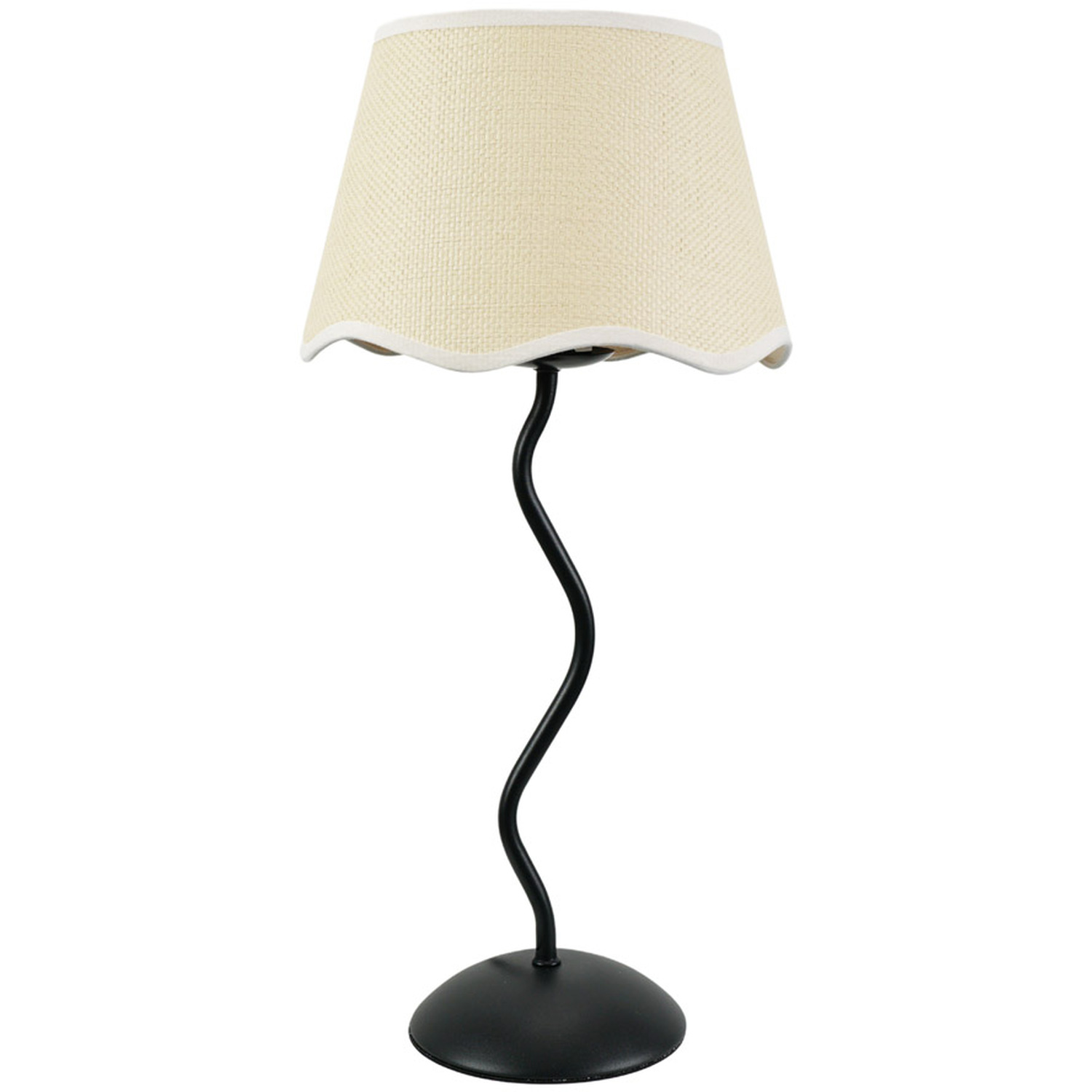 Image of Wiggle Black Metal Stem Table Lamp&hellip;