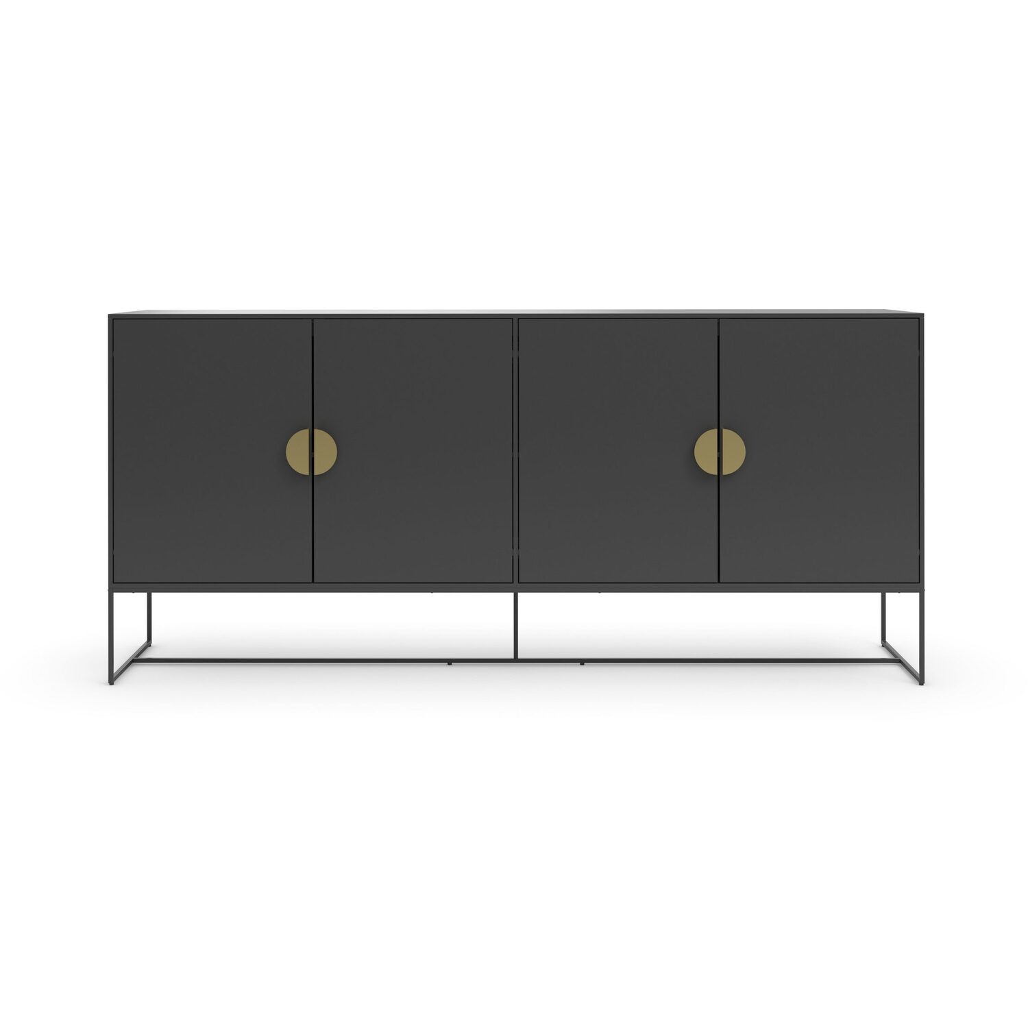 Asia Sideboard 4 Doors With 1 Fixed Shelf - Anthracite