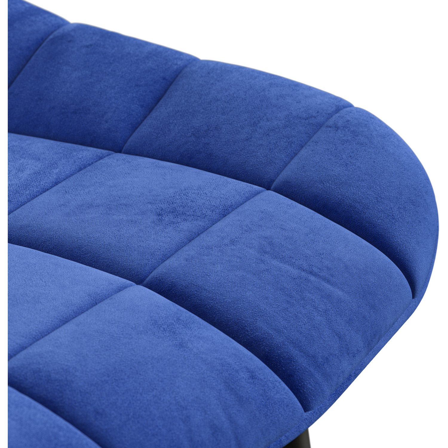 Etta Glass Dining Table Set W Solid Oak Legs W 4-6 Nova Velvet Chair - Blue 4