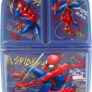 Spiderman Blue / Spiderman Blue Official Licenced Spiderman Blue 3-Compartment School Lunch Box shot 7564114