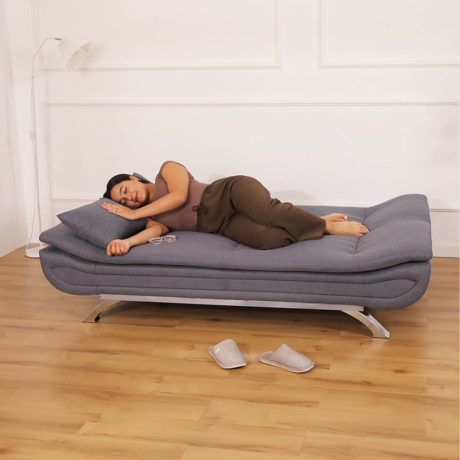 Alivio 3 Seater Recliner Sofa Bed - Grey