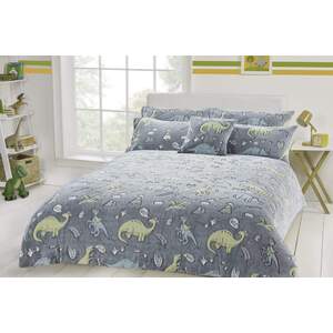Dinosaur Glow in the Dark Teddy Duvet Set