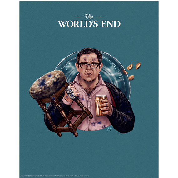 The World's End Limited Edition Nick Frost Art Print