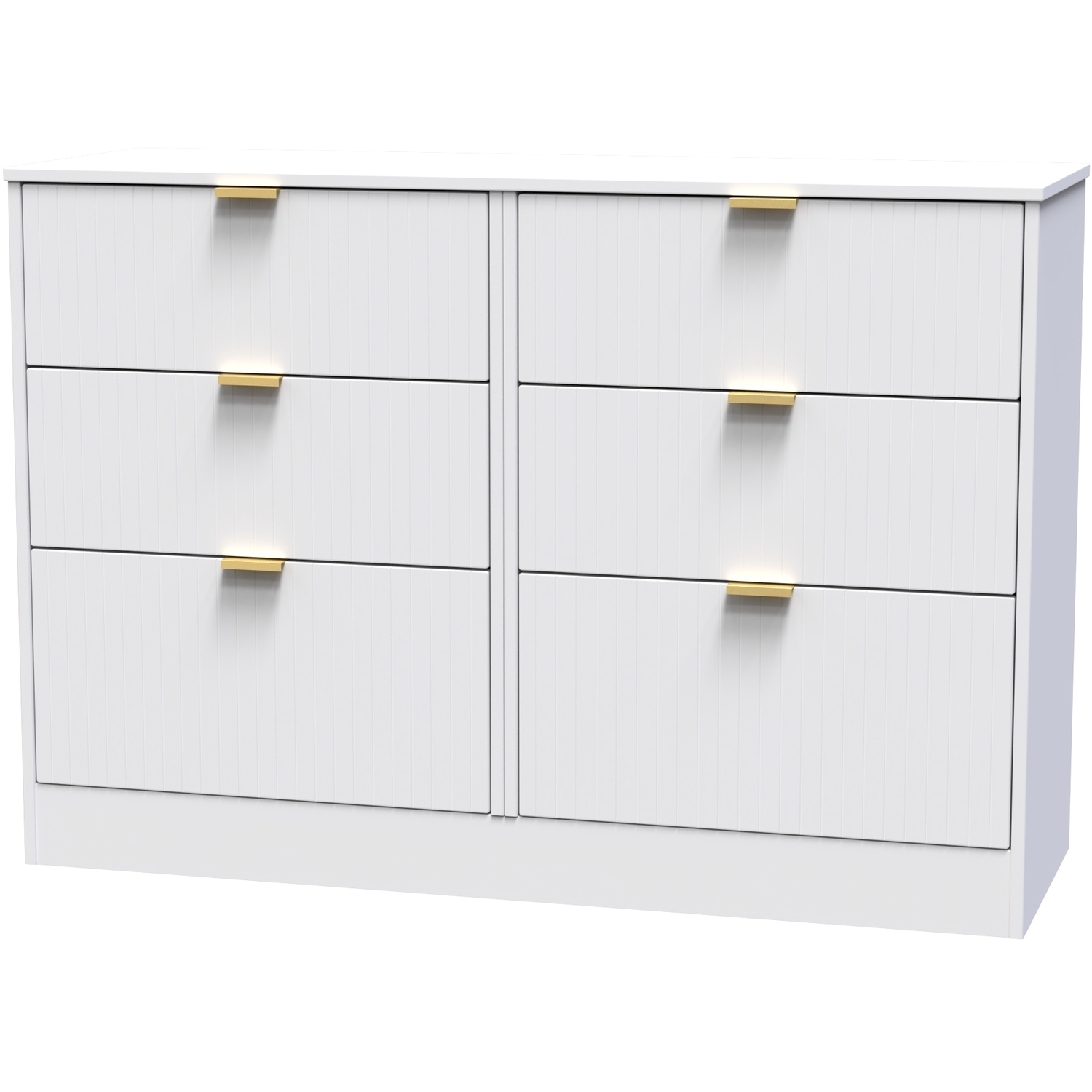 Nashville F Ready Assembled 6 Drawer Bed Box - White Matt