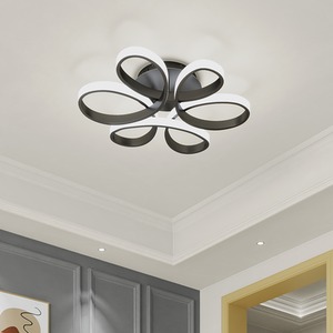 Dimmable Stylish Acrylic Petal LED Semi Flush Ceiling Light