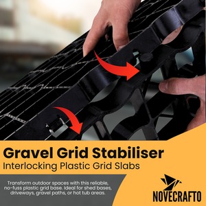 Gravel Grid Set 1sqm (4Pcs) Plastic Base for Driveways, Sheds and Garden Paths