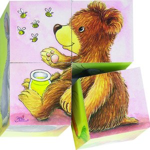 4 Cube Baby Animals Puzzle