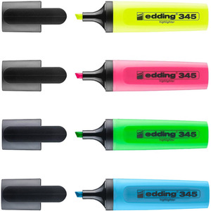Pack of 4 Edding 345 Highlighters