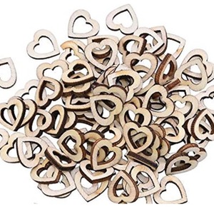 Pack of 100 Wooden Heart Confettis
