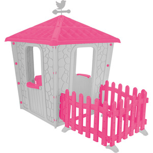 Stone House with Fence - Pink