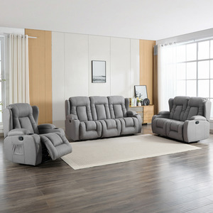 Caesar 1 2 and 3 Seater Technology Fabric Manual Recliner Sofa Set
