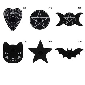 Mixed Pack Of 36 Black Magic Spell Candle Holders