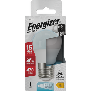 Energizer LED Golf Ball E27 470lm 6500K Light Bulb Pack of 1