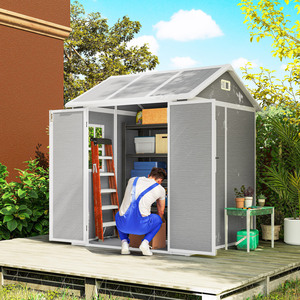 Outsunny 6 x 6ft Plastic Garden Shed