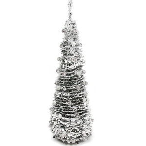 Frosted Battery Powered Pre-Decorated Pop-up Christmas Tree with Lights