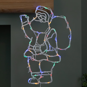 Light up Hanging Christmas Santa with Multi-Coloured LED