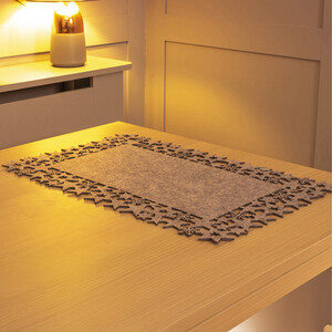 Felt Table Mats with Star and Snowflake Design Pair