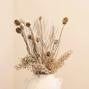 Dried Flower and Pinecone Arrangement