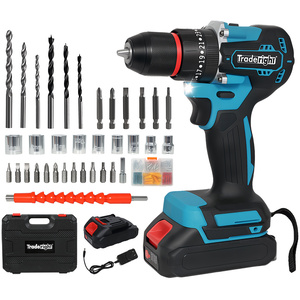 96PCS Cordless Brushless Impact Drill Driver Set 2x2.0Ah Battery