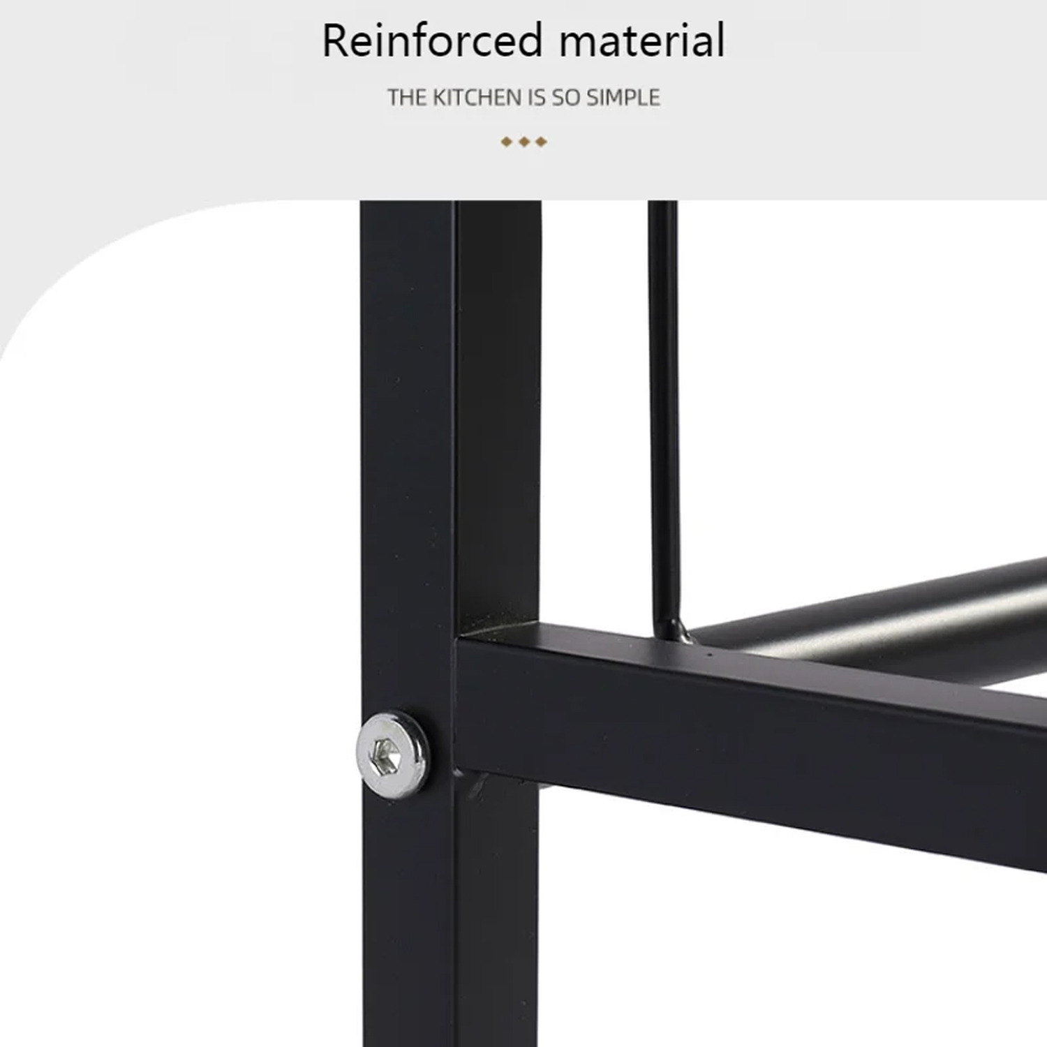 Expandable Microwave Rack - Black 48cm
