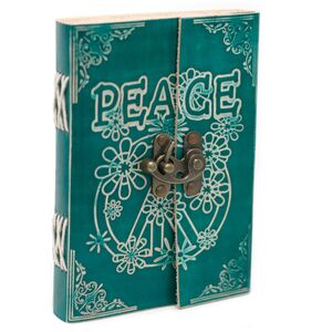 Leather Peace with Lock Notebook